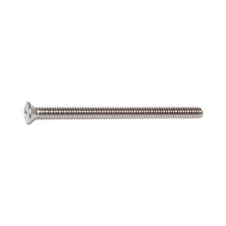 #10-24 x 3 in Phillips Oval Machine Screw, Plain 18-8 Stainless Steel, 4 PK